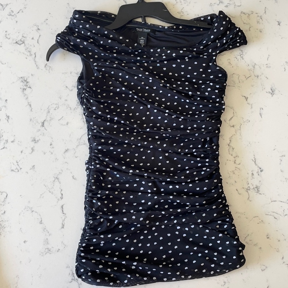 Black and white polka dot shirt